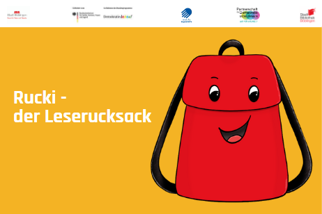 Logos der Fördernden, Maskottchen Ruki, Ruki - der Leserucksack