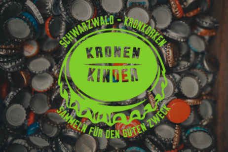 Kronkorken mit Logo der Aktion "Kronenkinder"